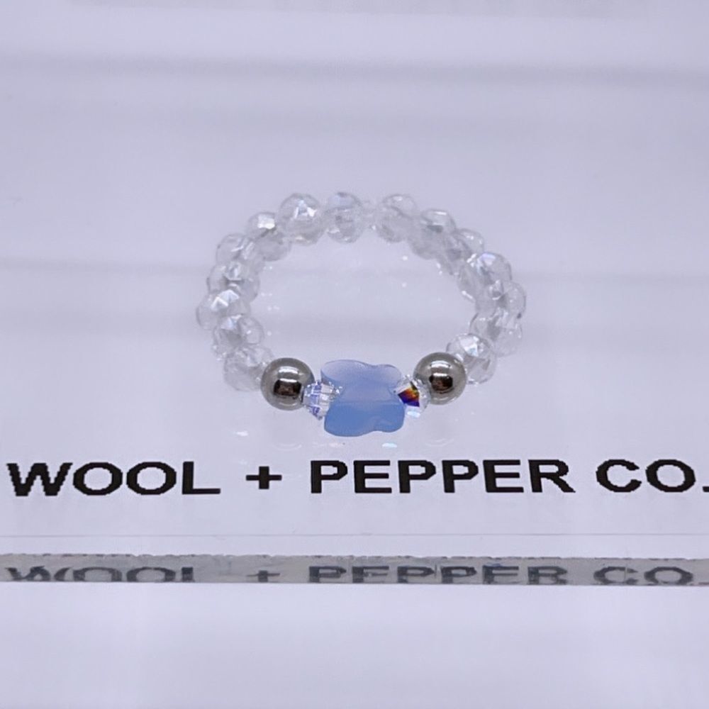 Wool + Pepper Co. Swarovski Crystal Beaded Ring
